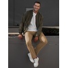 image:imageJMIERR Mens Chino Pants Casual Elastic Waist Tapered Golf TrousersA Khaki