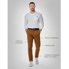 image:imageJMIERR Mens Chino Pants Casual Elastic Waist Tapered Golf TrousersCamel Brown