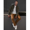 image:imageJMIERR Mens Chino Pants Casual Elastic Waist Tapered Golf TrousersCamel Brown