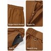 image:imageJMIERR Mens Chino Pants Casual Elastic Waist Tapered Golf TrousersCamel Brown