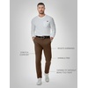 image:imageJMIERR Mens Chino Pants Casual Elastic Waist Tapered Golf TrousersCoffee