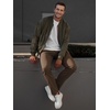 image:imageJMIERR Mens Chino Pants Casual Elastic Waist Tapered Golf TrousersCoffee