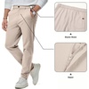 image:imageJMIERR Mens Chino Pants Casual Elastic Waist Tapered Golf TrousersE Apricot