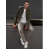 image:imageJMIERR Mens Chino Pants Casual Elastic Waist Tapered Golf TrousersGrey