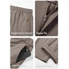 image:imageJMIERR Mens Chino Pants Casual Elastic Waist Tapered Golf TrousersGreyish Brown