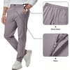 image:imageJMIERR Mens Chino Pants Casual Elastic Waist Tapered Golf TrousersLight Grey