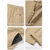 image:imageJMIERR Mens Chino Pants Casual Elastic Waist Tapered Golf TrousersLight Khaki