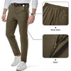 image:imageJMIERR Mens Chino Pants Casual Elastic Waist Tapered Golf TrousersMoss Green