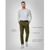 image:imageJMIERR Mens Chino Pants Casual Elastic Waist Tapered Golf TrousersMoss Green