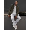 image:imageJMIERR Mens Chino Pants Casual Elastic Waist Tapered Golf TrousersSilvery