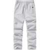 image:imageJMIERR Mens Chino Pants Casual Elastic Waist Tapered Golf TrousersSilvery