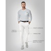 image:imageJMIERR Mens Chino Pants Casual Elastic Waist Tapered Golf TrousersWhite