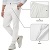 image:imageJMIERR Mens Chino Pants Casual Elastic Waist Tapered Golf TrousersWhite