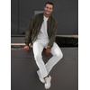 image:imageJMIERR Mens Chino Pants Casual Elastic Waist Tapered Golf TrousersWhite