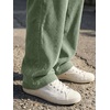 image:imageJMIERR Mens Corduroy Pants Wide Leg Baggy Sweatpants  Loose Fit Joggers Elastic Waist Drawstring Casual Sweatpants Vintage Pants Fall Winter Fashion StreetwearLight Green