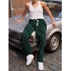 image:imageJMIERR Mens Corduroy Pants Wide Leg Baggy Sweatpants  Loose Fit Joggers Elastic Waist Drawstring Casual Sweatpants Vintage Pants Fall Winter Fashion StreetwearDark Green