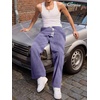 image:imageJMIERR Mens Corduroy Pants Wide Leg Baggy Sweatpants  Loose Fit Joggers Elastic Waist Drawstring Casual Sweatpants Vintage Pants Fall Winter Fashion StreetwearPurple