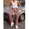 image:imageJMIERR Mens Corduroy Pants Wide Leg Baggy Sweatpants  Loose Fit Joggers Elastic Waist Drawstring Casual Sweatpants Vintage Pants Fall Winter Fashion StreetwearPink