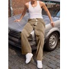 image:imageJMIERR Mens Corduroy Pants Wide Leg Baggy Sweatpants  Loose Fit Joggers Elastic Waist Drawstring Casual Sweatpants Vintage Pants Fall Winter Fashion StreetwearLight Brown