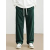 image:imageJMIERR Mens Corduroy Pants Wide Leg Baggy Sweatpants  Loose Fit Joggers Elastic Waist Drawstring Casual Sweatpants Vintage Pants Fall Winter Fashion StreetwearDark Green