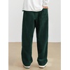 image:imageJMIERR Mens Corduroy Pants Wide Leg Baggy Sweatpants  Loose Fit Joggers Elastic Waist Drawstring Casual Sweatpants Vintage Pants Fall Winter Fashion StreetwearDark Green