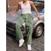 image:imageJMIERR Mens Corduroy Pants Wide Leg Baggy Sweatpants  Loose Fit Joggers Elastic Waist Drawstring Casual Sweatpants Vintage Pants Fall Winter Fashion StreetwearLight Green