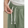 image:imageJMIERR Mens Corduroy Pants Wide Leg Baggy Sweatpants  Loose Fit Joggers Elastic Waist Drawstring Casual Sweatpants Vintage Pants Fall Winter Fashion StreetwearLight Green