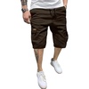 image:imageJMIERR Mens Casual Cotton Twill Cargo Shorts Drawstring Classic Chino Stretch Short with 6 PocketsA Brown