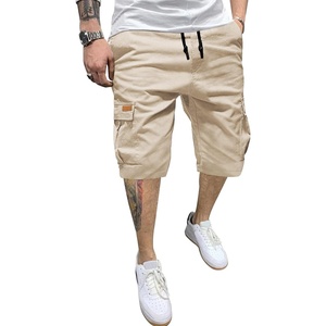 image:imageJMIERR Mens Casual Cotton Twill Cargo Shorts Drawstring Classic Chino Stretch Short with 6 PocketsA Apricot