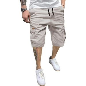 image:imageJMIERR Mens Casual Cotton Twill Cargo Shorts Drawstring Classic Chino Stretch Short with 6 PocketsA Sliver Gray