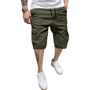 image:imageJMIERR Mens Casual Cotton Twill Cargo Shorts Drawstring Classic Chino Stretch Short with 6 PocketsB Green
