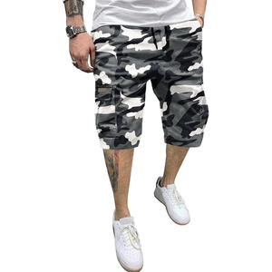 image:imageJMIERR Mens Casual Cotton Twill Cargo Shorts Drawstring Classic Chino Stretch Short with 6 PocketsCamogray
