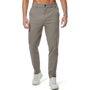 image:imageJMIERR Mens Chino Pants Casual Elastic Waist Tapered Golf TrousersGrey