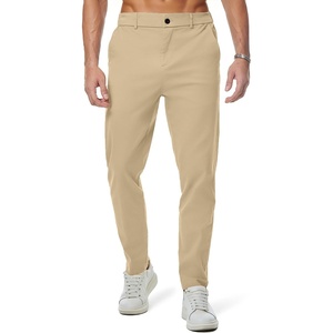 image:imageJMIERR Mens Chino Pants Casual Elastic Waist Tapered Golf TrousersLight Khaki