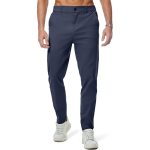 image:imageJMIERR Mens Chino Pants Casual Elastic Waist Tapered Golf TrousersSail Blue