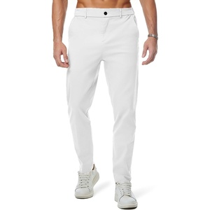 image:imageJMIERR Mens Chino Pants Casual Elastic Waist Tapered Golf TrousersWhite