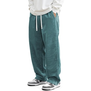 image:imageJMIERR Mens Corduroy Pants Wide Leg Baggy Sweatpants  Loose Fit Joggers Elastic Waist Drawstring Casual Sweatpants Vintage Pants Fall Winter Fashion StreetwearBlue