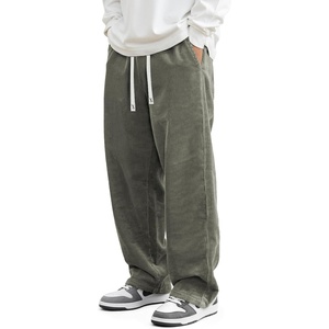 image:imageJMIERR Mens Corduroy Pants Wide Leg Baggy Sweatpants  Loose Fit Joggers Elastic Waist Drawstring Casual Sweatpants Vintage Pants Fall Winter Fashion StreetwearGreen
