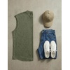 image:imageJMIERR Mens 100 Cotton Sleeveless Tank Tops Cut Off Muscle Gym T Shirts Casual Beach Loose Fit TeesGreen