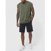 image:imageJMIERR Mens 100 Cotton Sleeveless Tank Tops Cut Off Muscle Gym T Shirts Casual Beach Loose Fit TeesGreen
