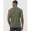 image:imageJMIERR Mens 100 Cotton Sleeveless Tank Tops Cut Off Muscle Gym T Shirts Casual Beach Loose Fit TeesGreen
