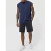 image:imageJMIERR Mens 100 Cotton Sleeveless Tank Tops Cut Off Muscle Gym T Shirts Casual Beach Loose Fit TeesNavy Blue