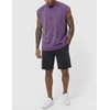 image:imageJMIERR Mens 100 Cotton Sleeveless Tank Tops Cut Off Muscle Gym T Shirts Casual Beach Loose Fit TeesPurple