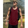 image:imageJMIERR Mens Drop Arm Tank Tops Sleeveless Cut Off Muscle Tee Shirts  Undershirt Lightweight Stretchy Bodybuilding Training Gym Workout Casual Summer Vocation05 Red