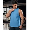 image:imageJMIERR Mens Drop Arm Tank Tops Sleeveless Cut Off Muscle Tee Shirts  Undershirt Lightweight Stretchy Bodybuilding Training Gym Workout Casual Summer Vocation06 Light Blue