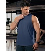 image:imageJMIERR Mens Drop Arm Tank Tops Sleeveless Cut Off Muscle Tee Shirts  Undershirt Lightweight Stretchy Bodybuilding Training Gym Workout Casual Summer VocationDark Blue