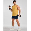 image:imageJMIERR Mens Drop Arm Tank Tops Sleeveless Cut Off Muscle Tee Shirts  Undershirt Lightweight Stretchy Bodybuilding Training Gym Workout Casual Summer Vocation07 Yellow