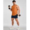 image:imageJMIERR Mens Drop Arm Tank Tops Sleeveless Cut Off Muscle Tee Shirts  Undershirt Lightweight Stretchy Bodybuilding Training Gym Workout Casual Summer VocationOrange