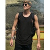image:imageJMIERR Mens Drop Arm Tank Tops Sleeveless Cut Off Muscle Tee Shirts  Undershirt Lightweight Stretchy Bodybuilding Training Gym Workout Casual Summer Vocation01 Black
