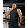 image:imageJMIERR Mens Drop Arm Tank Tops Sleeveless Cut Off Muscle Tee Shirts  Undershirt Lightweight Stretchy Bodybuilding Training Gym Workout Casual Summer Vocation02 Dark Grey